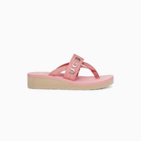 UGG Luna Logo Charm - Sandaler Dame - Rosa (NO-Y408)